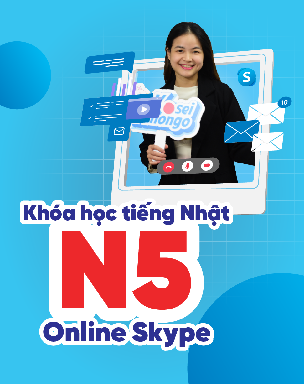 Khoá học tiếng Nhật N5 Online Skype
